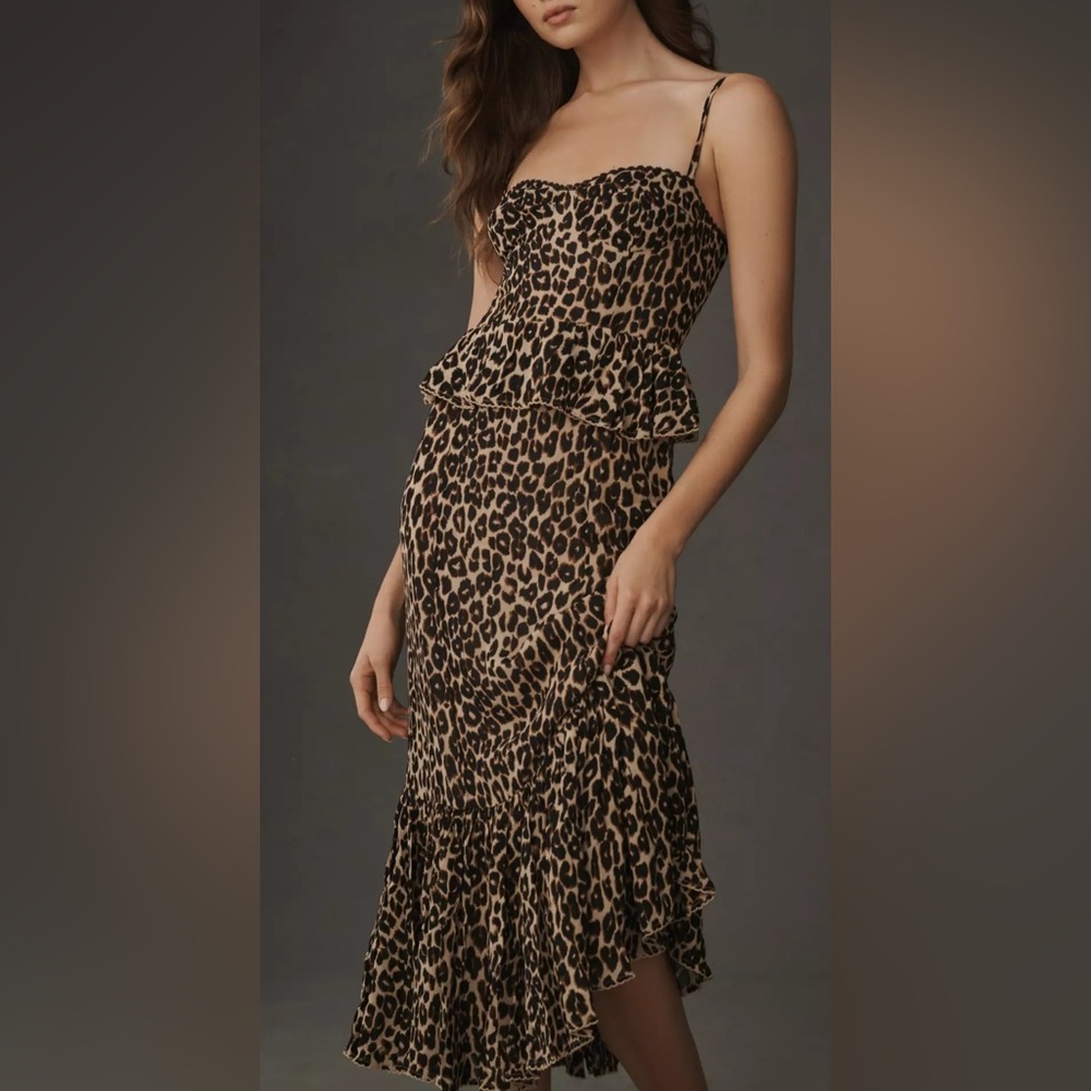 Reformation Leopard Print Midi Dress